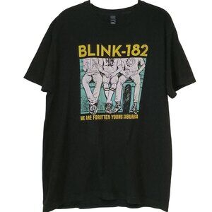 3/$30 Blink-182 Black Graphic T-Shirt "We Are Forgotten Young Suburbia" Cotton L